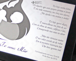 Placa para Mãe - Homenagem Brasil