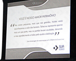 Placa de Homenagem - Homenagem Brasil
