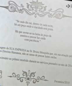 Placa de Homenagem - Homenagem Brasil
