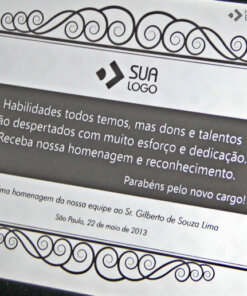 Placa de Homenagem - Homenagem Brasil