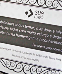 Placa de Homenagem - Homenagem Brasil