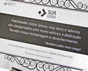 Placa de Homenagem - Homenagem Brasil