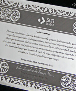 Placa de Homenagem - Homenagem Brasil