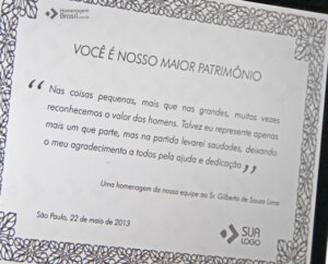 Placa de Homenagem - Homenagem Brasil