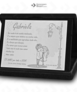 Placa Com Estojo LUXO – Namorados
