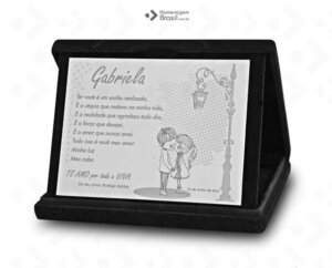 Placa Com Estojo LUXO – Namorados