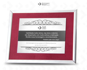 Homenagem Emoldurada