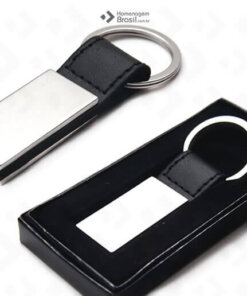 Chaveiro Metal com Couro