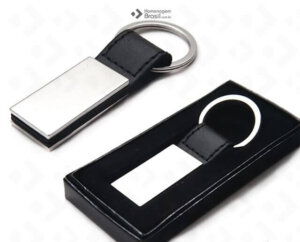 Chaveiro Metal com Couro