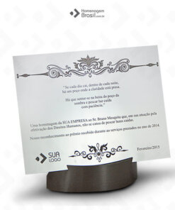 Placa Com Base Expositora – Agradecimento