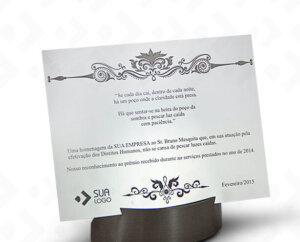 Placa Com Base Expositora – Agradecimento