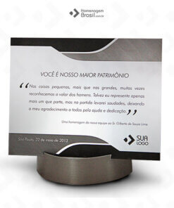 Placa Com Base Expositora – Agradecimento