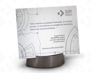 Placa Com Base Expositora – Reconhecimento