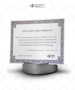 Placa Com Base Expositora – Honra Ao Mérito