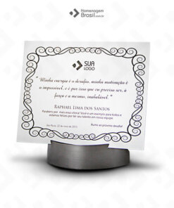 Placa Com Base Expositora – Honra Ao Mérito