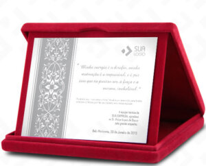 Placa Com Estojo LUXO – Premiação
