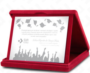 Placa Com Estojo LUXO – Formatura