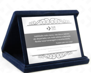 Placa Com Estojo LUXO – Premiação