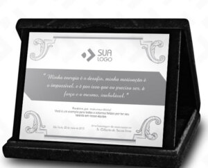 Placa Com Estojo LUXO – Institucional