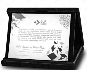 Placa Com Estojo LUXO – Formatura