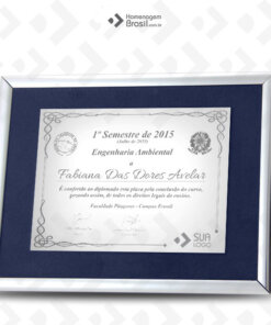Certificados em INOX Emoldurados