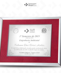 Certificados em INOX Emoldurados