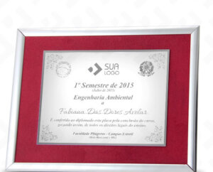 Certificados em INOX Emoldurados