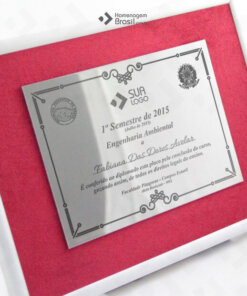 Certificados em INOX Emoldurados