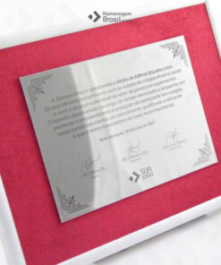 Certificados em INOX Emoldurados