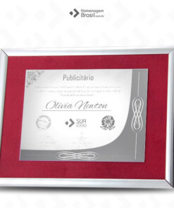 Certificados em INOX Emoldurados
