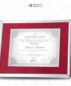 Certificados em INOX Emoldurados