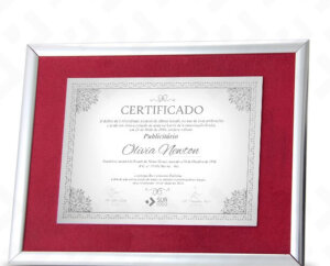 Certificados em INOX Emoldurados