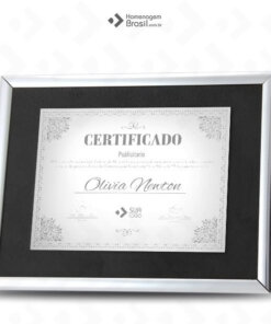 Certificados em INOX Emoldurados