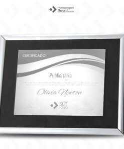 Certificados em INOX Emoldurados