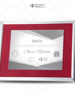 Certificados em INOX Emoldurados