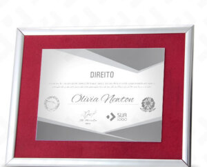 Certificados em INOX Emoldurados
