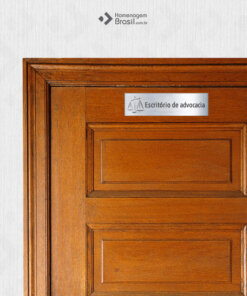 Placa De Identificação Para Porta (Proporção 85mm)