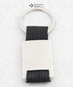Chaveiro Metal com Nylon PRETO