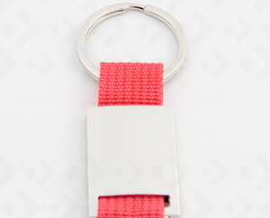 Chaveiro Metal com Nylon Vermelho